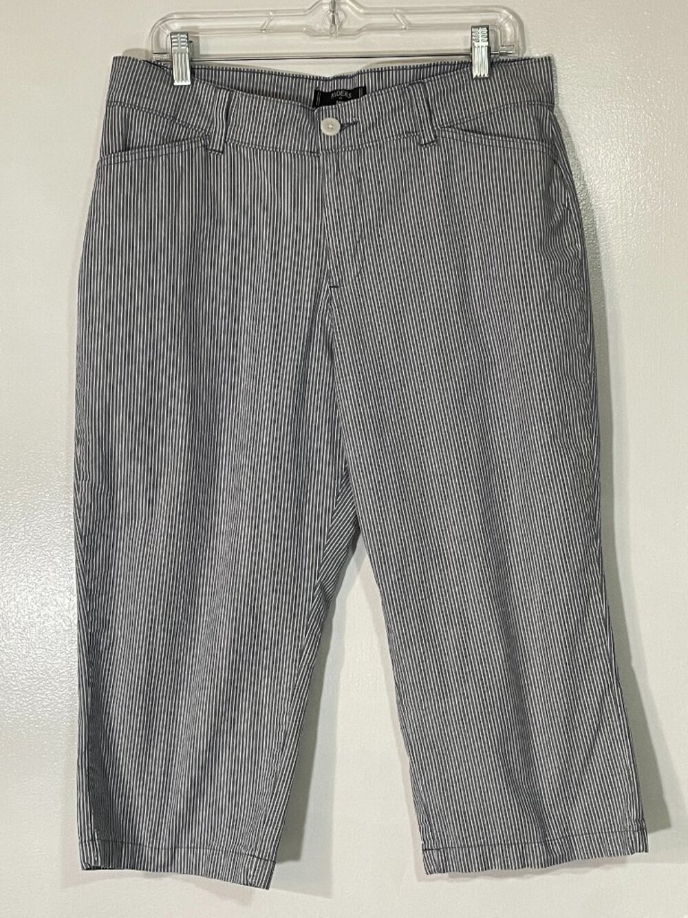 Riders by Lee Women’s Blue White Stripe Capri Pants Size 14M Excellent